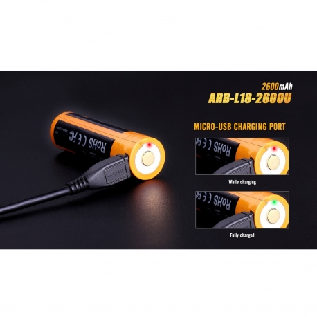 BATTERIA FENIX 18650 2600mAh
