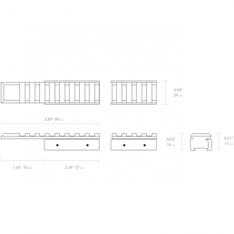 SLITTA HAWKE ADAPTER 2PZ 11MM A