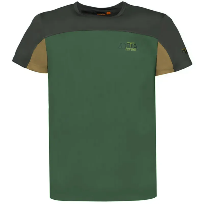 Zotta Forest Maglia a Maniche Corte Ambition Verde/Marrone