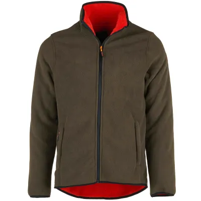 Univers Cardigan in Pile Reversibile Dubbed Verde 94339 392