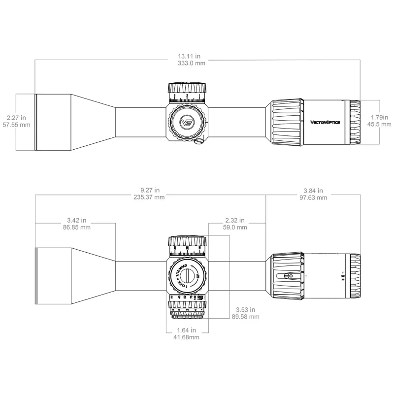 Vector Optics Taurus Gen II 3-18X50 FFP RET. MPX1 Illuminato