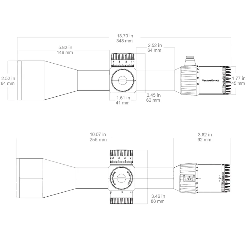 Vector Optics Taurus Gen II ED 3-24X56 FFP RET. VTA-5 Illuminato