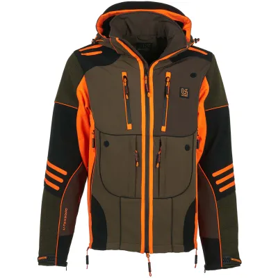 Univers Giacca da Caccia in Softshell Everest Verde/Arancione Univers-tex 91278 392