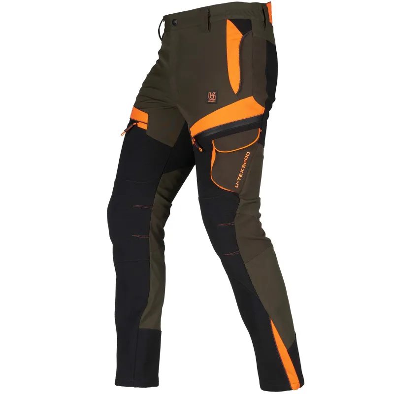 Univers Pantalone in Softshell Tofane Verde/Arancione Univers-tex 92646 392
