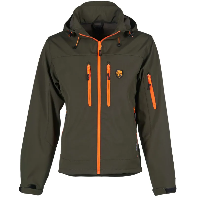 Univers Giacca in Softshell Verde/Arancione Univers-tex 96370 392