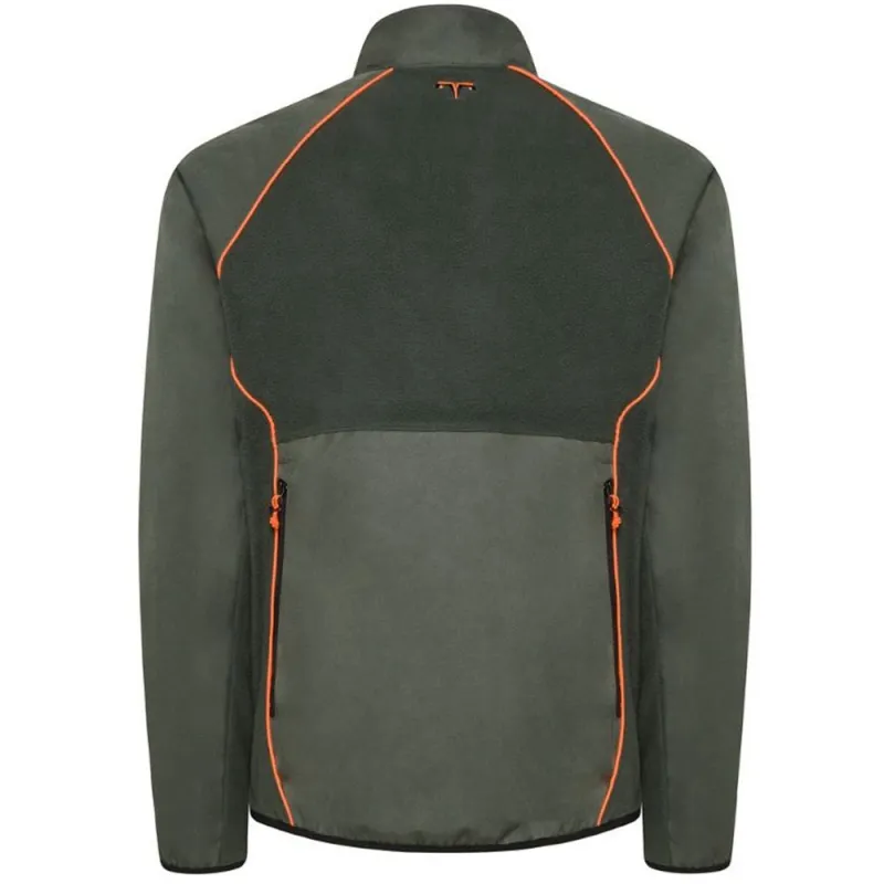 Zotta Forest Giacca in Pile Rinforzi Verde/Arancione