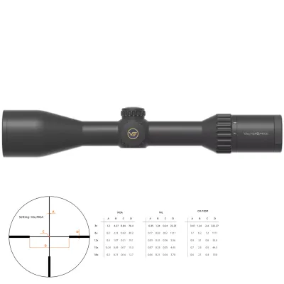 Vector Optics Continental 3-18X50 RET. G4 Fiber Illuminato