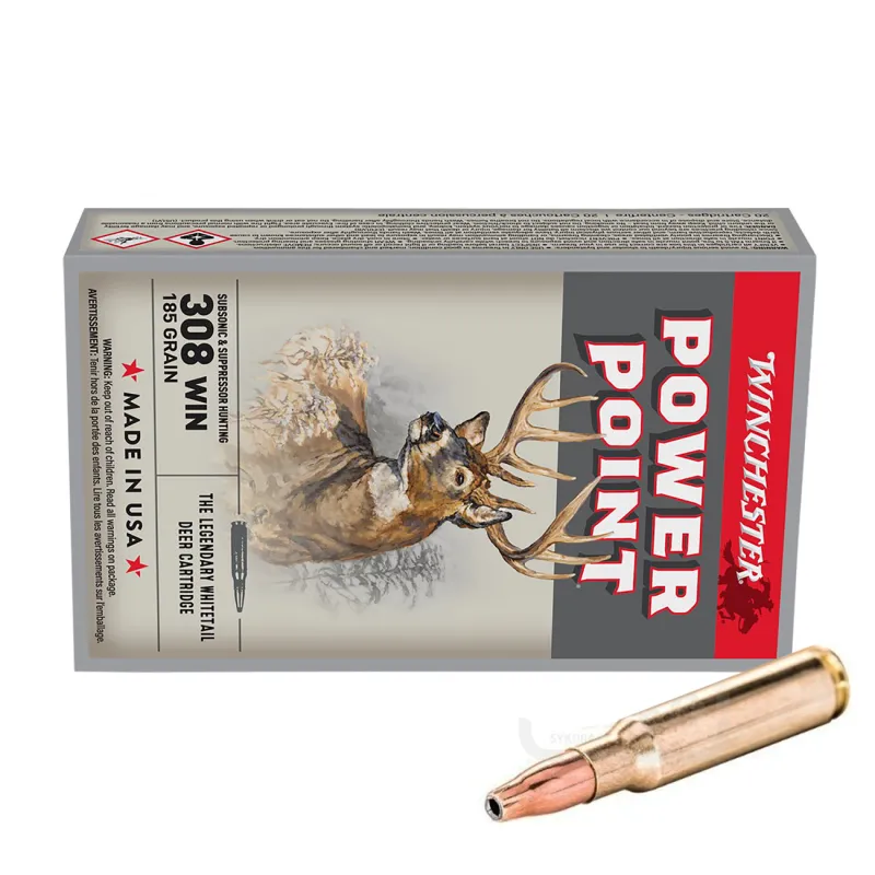 Winchester Power Point Cal. 308 Subsonic 185gr